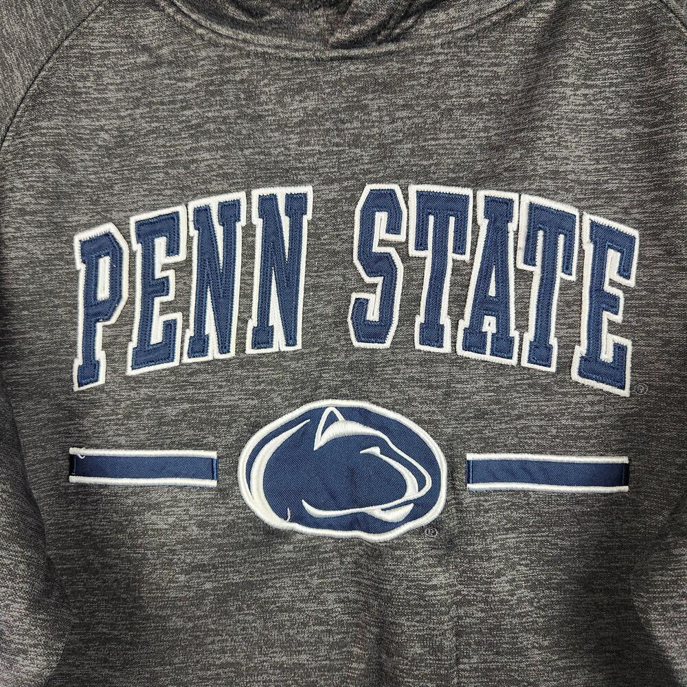 Penn State Nittany Lions Hoodie Sweatshirt Mens XL Gray NCAA Football Colosseum